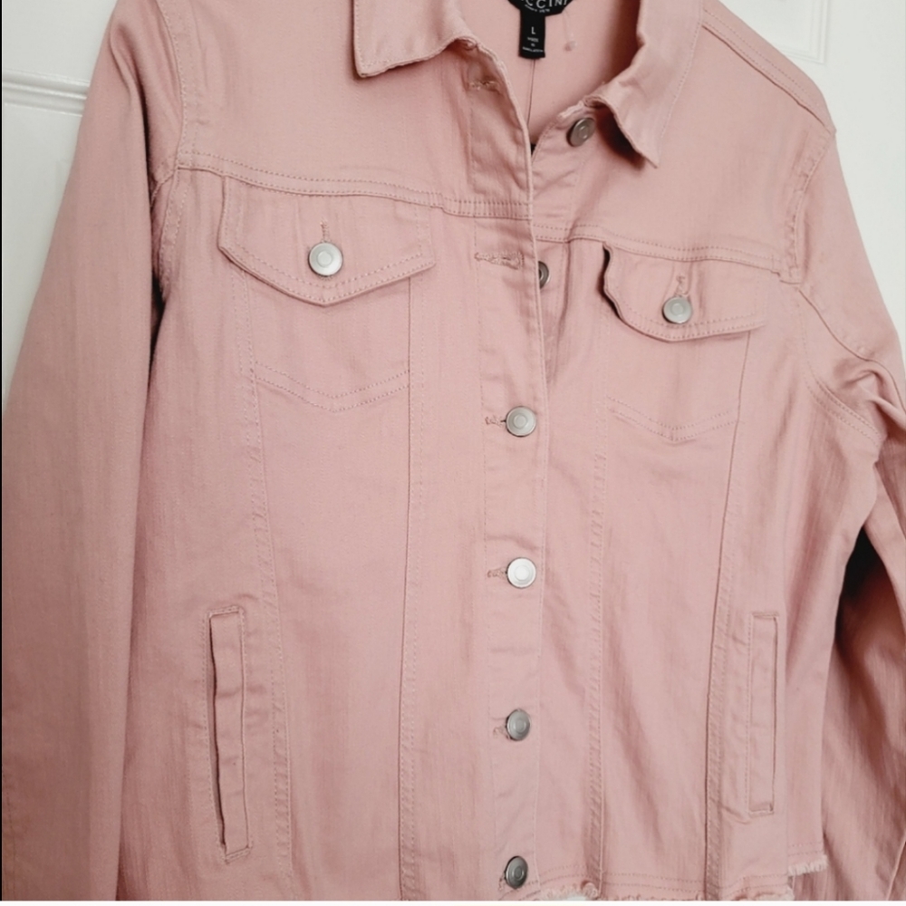 Pink denim jacket - Picture 3 of 4